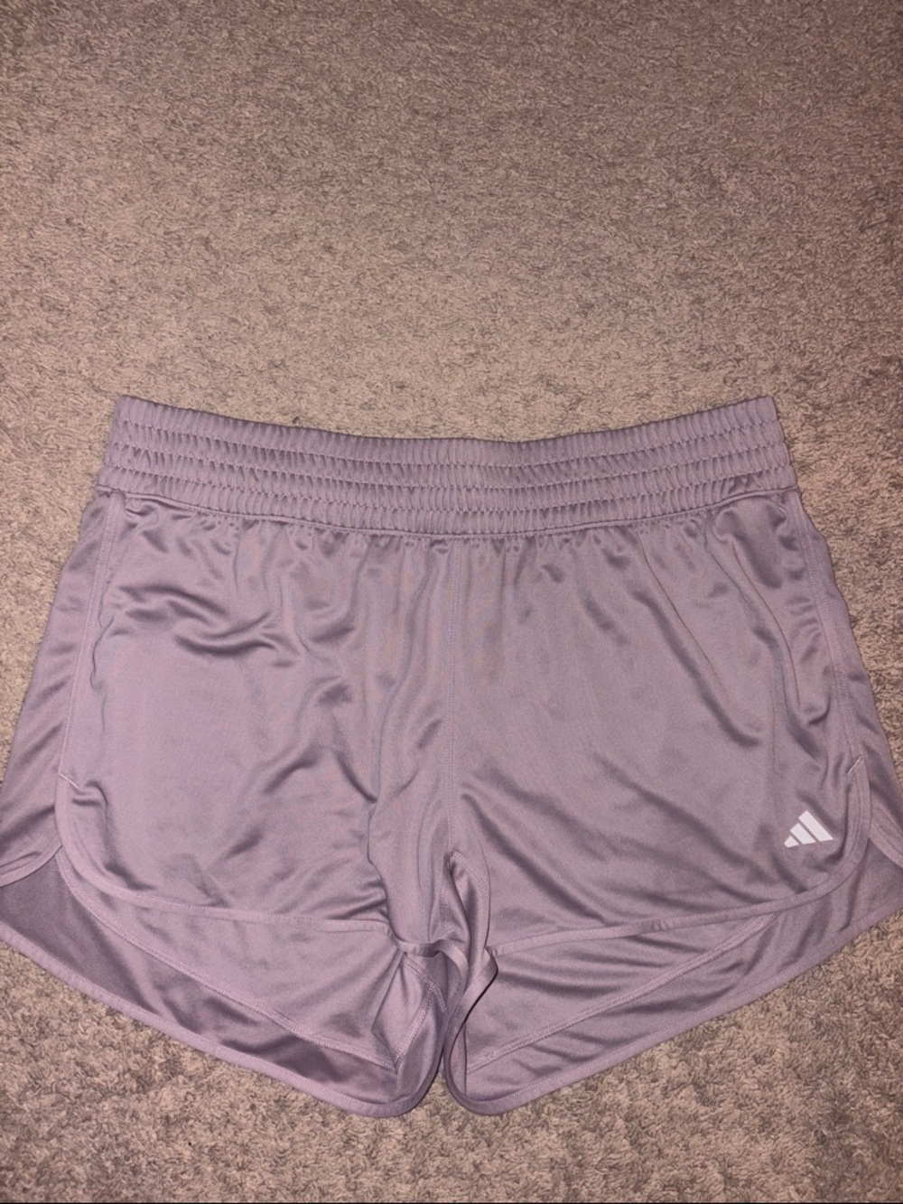 adidas Women's Light Purple Athletic Shorts